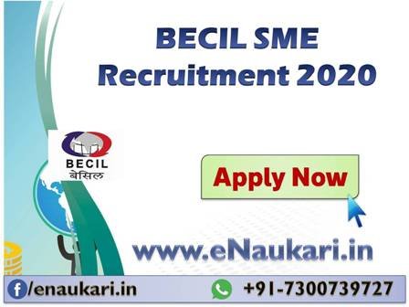 BECIL-SME-Recruitment-2020