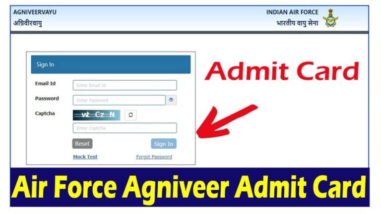 Agniveer Admit Card 2023