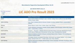 LIC ADO Prelims Result 2023 Declared