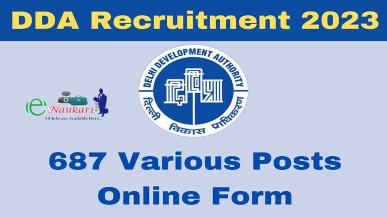 DDA Recruitment 2023